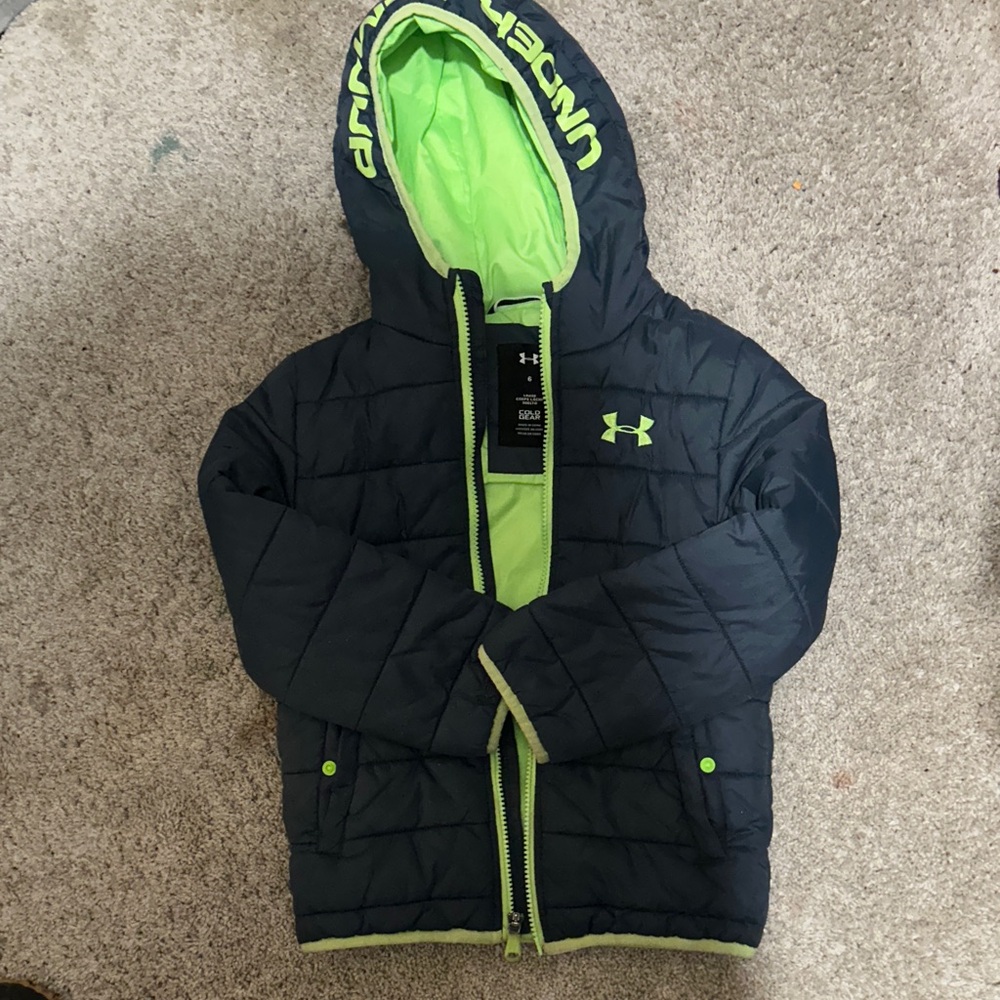 Under Armour Dark Jacket with Bright Green Highlights
